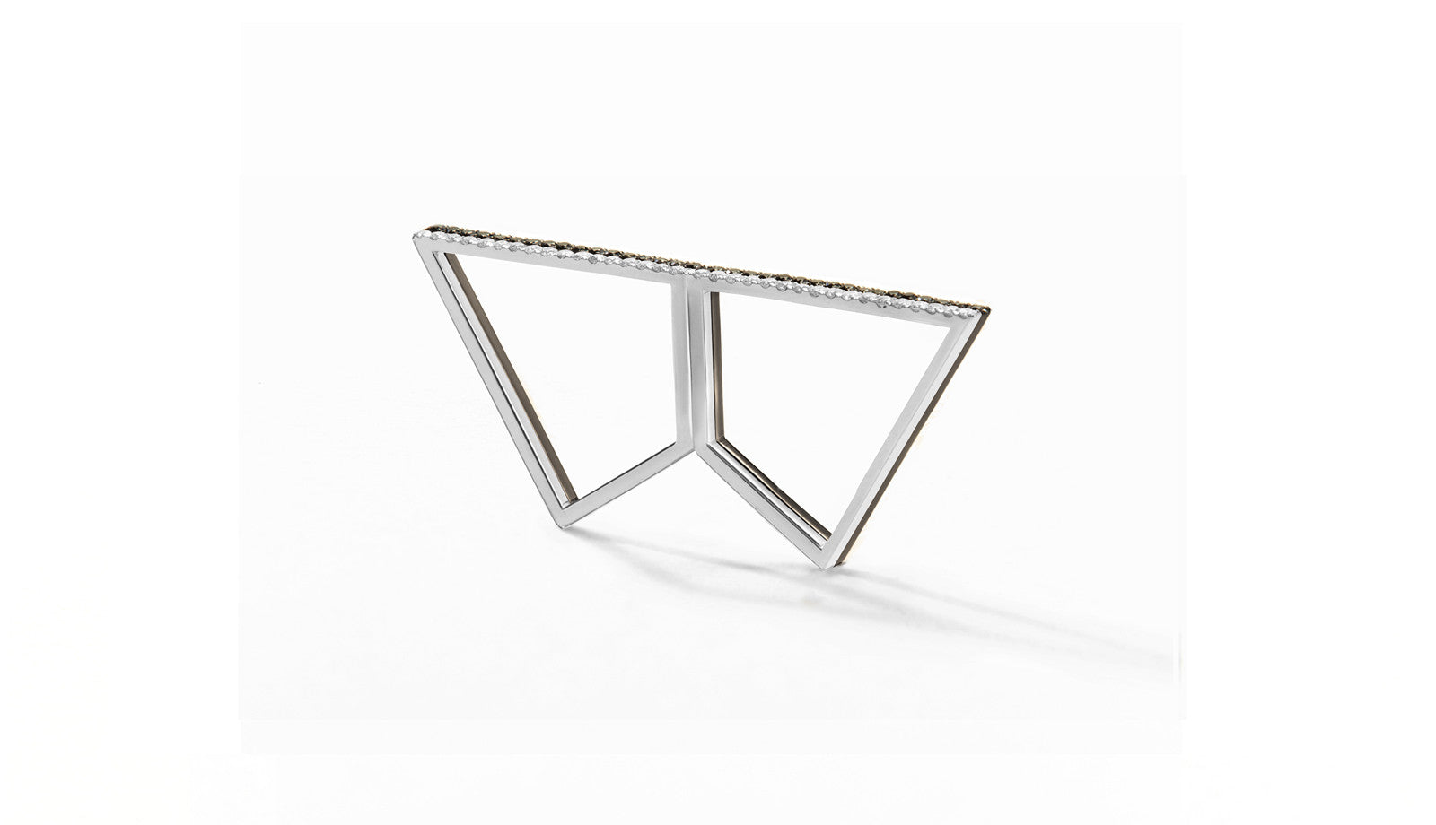 Sophie Birgitt Jewellery DOUBLE REFLECTION 18K Gun Metal Black & White Gold (less diamonds)